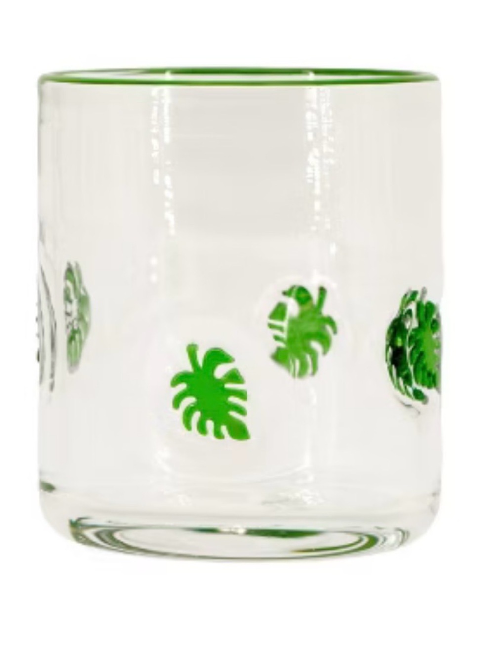Madison Home international monstera leaf inset glass tumbler target NEW